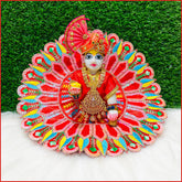 Blended Thread Sitara Work Red Laddu Gopal Poshak